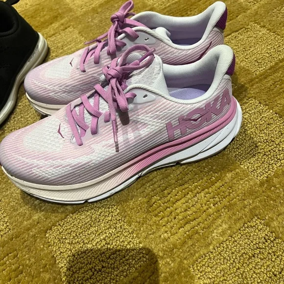 Hoka Lavender and White Running Shoes - Picture 2 of 2